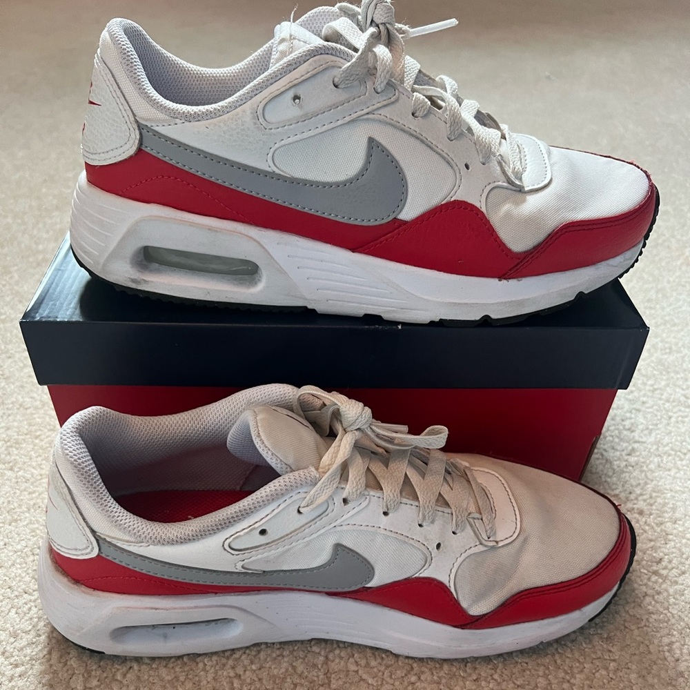 Nike Air Max Red and Gray Sneakers